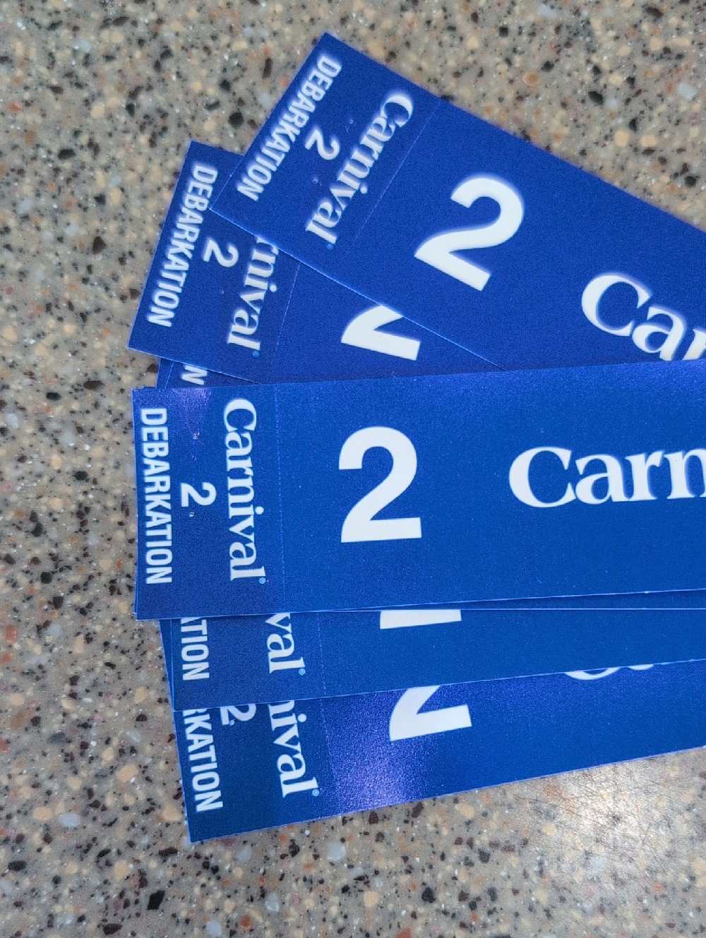 Blue Debarkation Luggage Tags Pack of Number 2